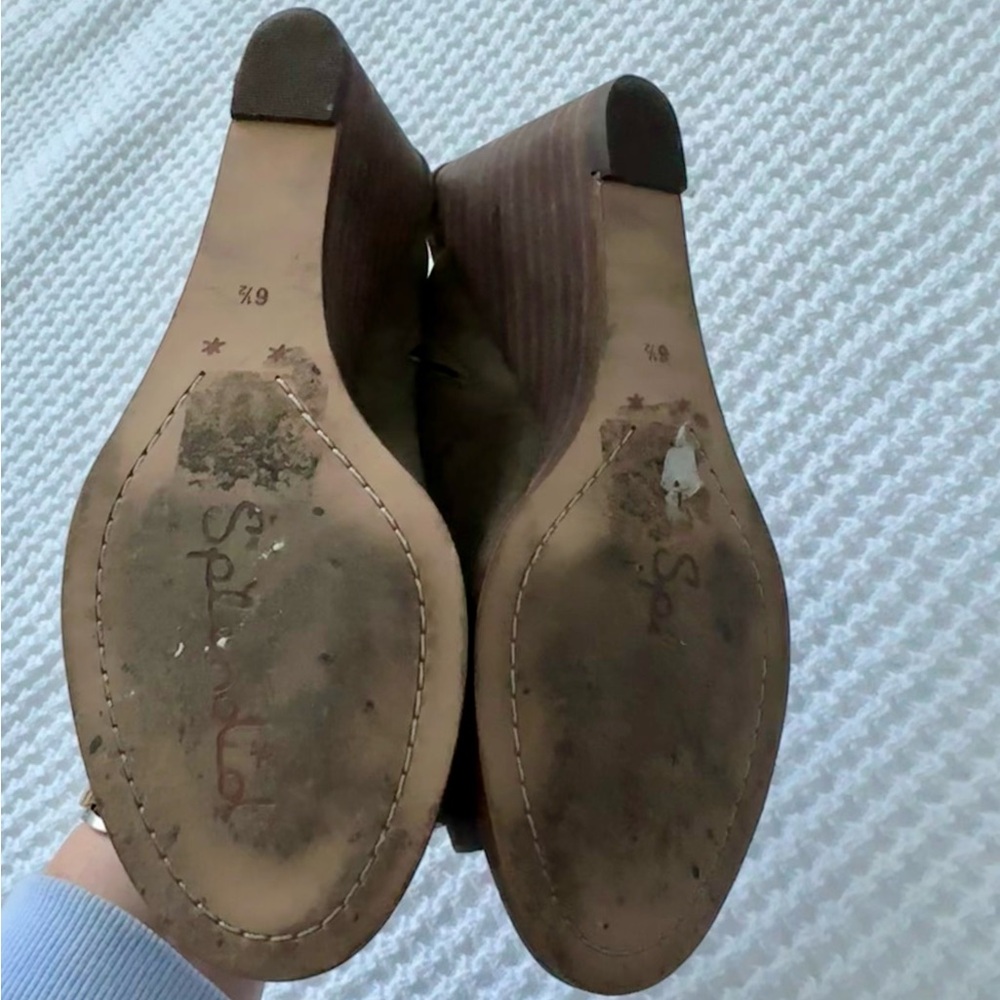 Splendid Olive Suede Open-Toe Slide Mules - Picture 2 of 3